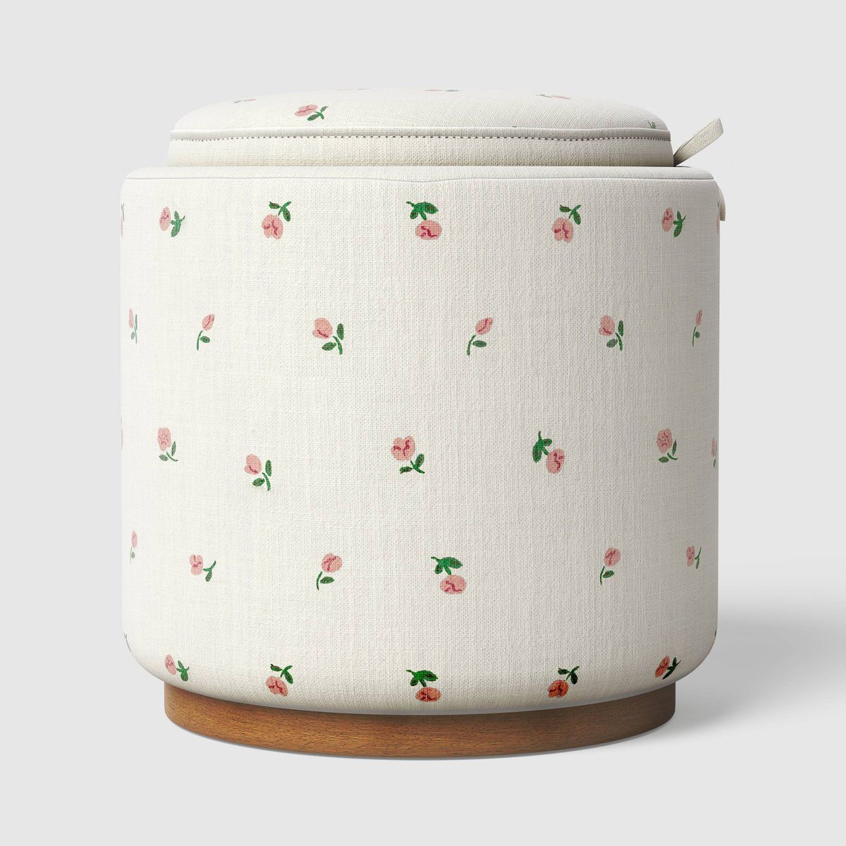 Round Upholstered Storage Ottoman Dark Mustard Yellow - Room Essentials