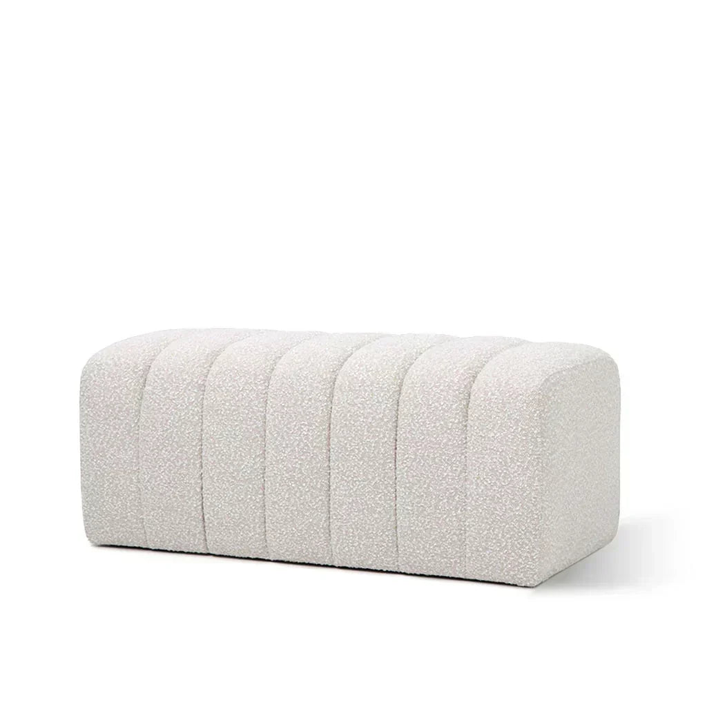 Lawrence Customizable Footstool ā BouclĆ© Fabric | 95Ć54Ć45 cm