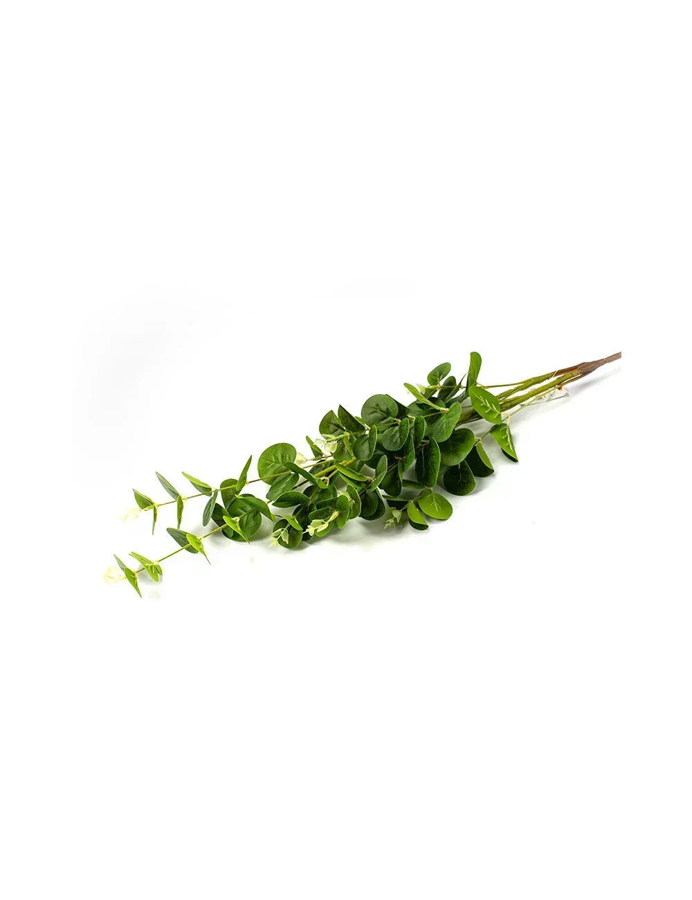 “Evergreen Charm – realistic artificial eucalyptus stem with soft green leaves for home, wedding, and event décor.
