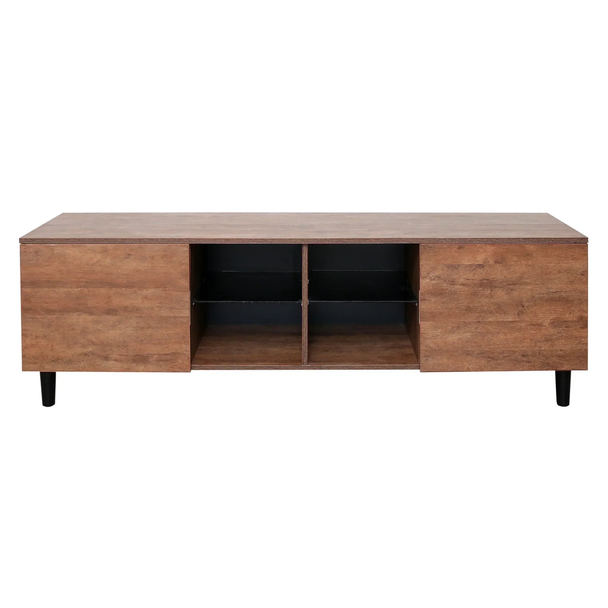Luxury Wooden TV Unit with Sleek LCD Console – Greyish Blue Compact Design for Living Room