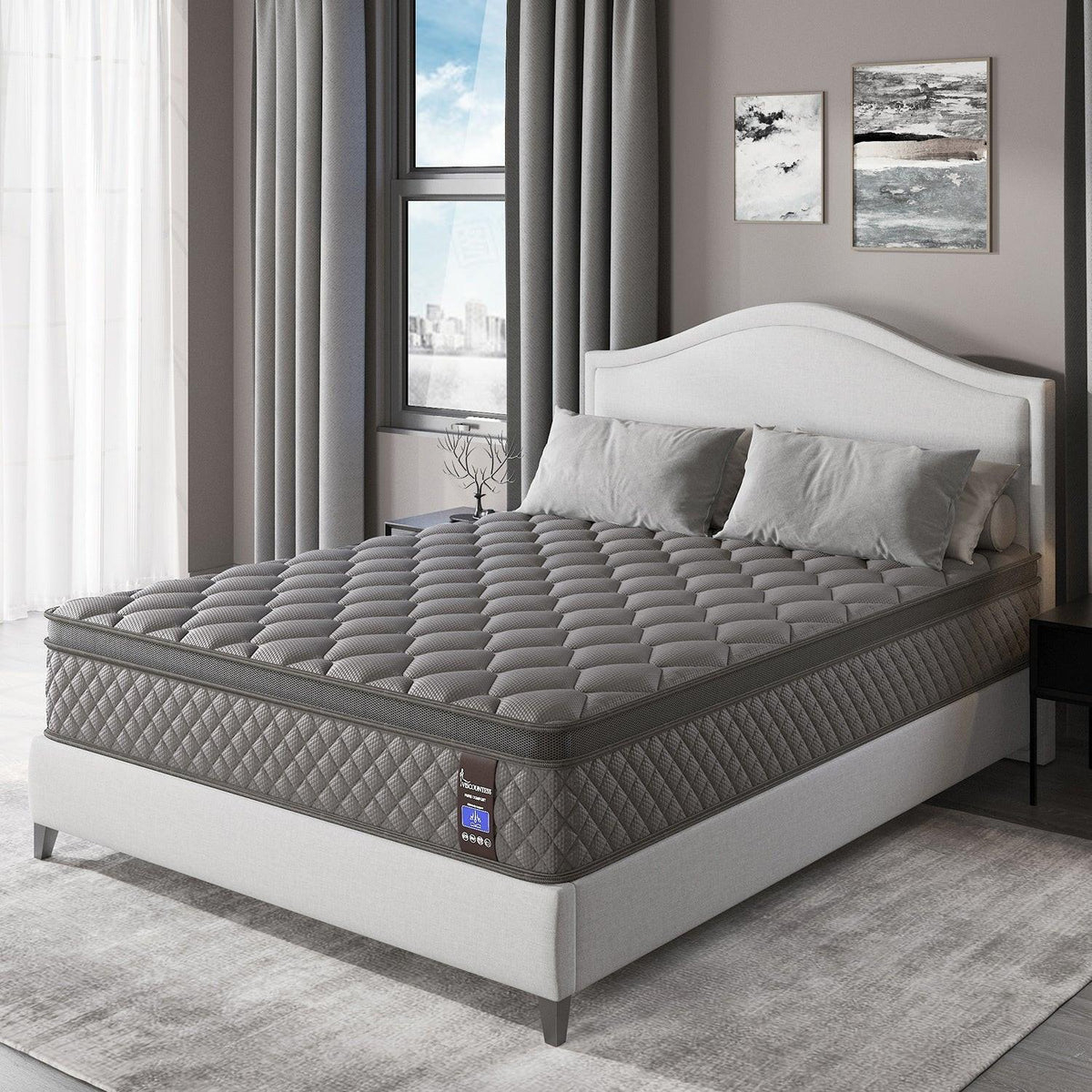 Twin Full Queen King Size Mattress in a Box Hybrid Spring Memory Foam