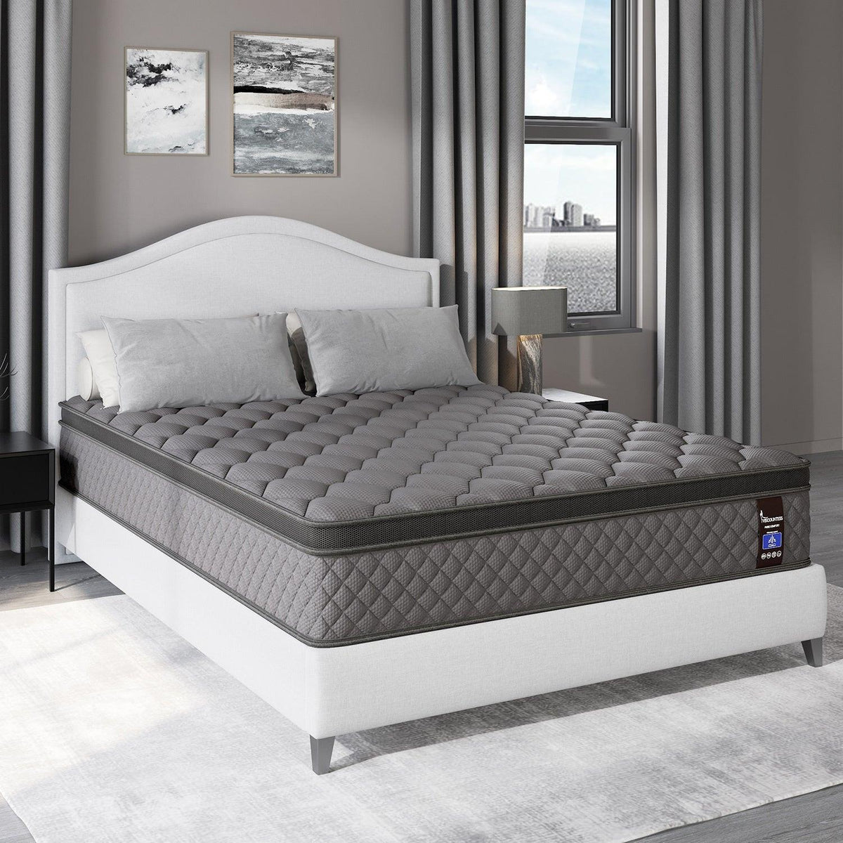 Twin Full Queen King Size Mattress in a Box Hybrid Spring Memory Foam