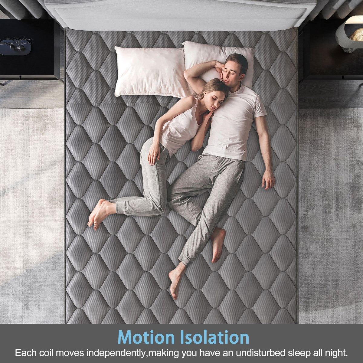 Twin Full Queen King Size Mattress in a Box Hybrid Spring Memory Foam