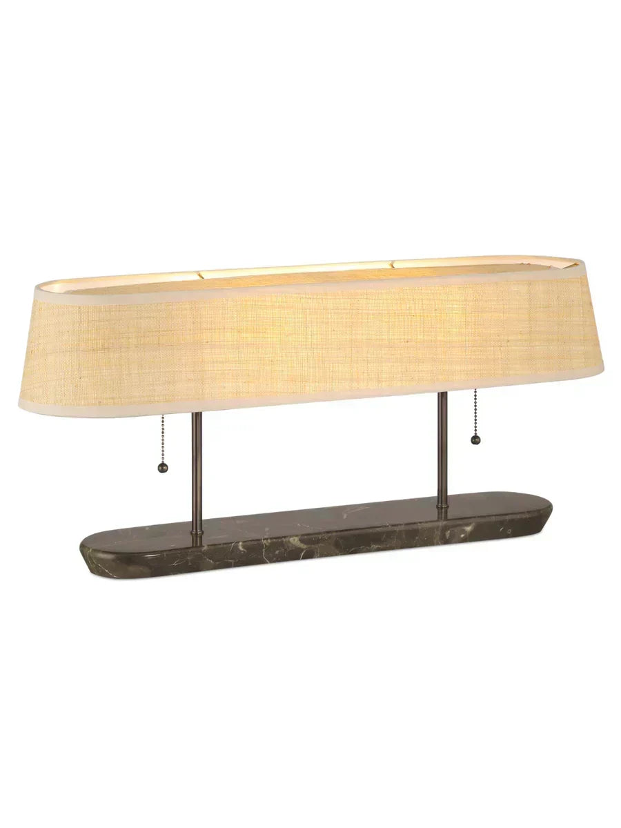 Museum-style desk lamp with antique finish, perfect for classic interiors, home offices, or reading corners.