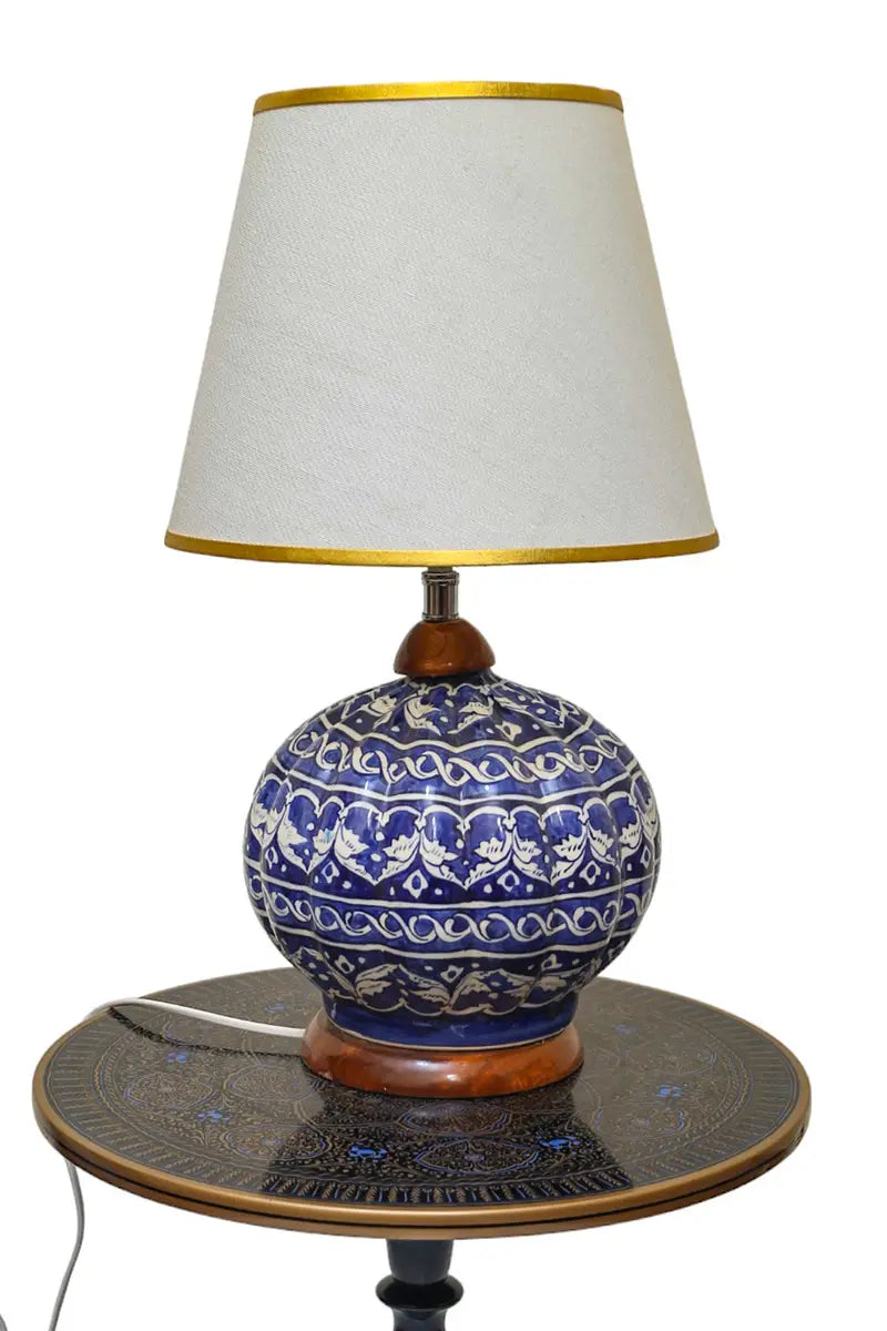 Handcrafted florescent ceramic table lamp 68cm