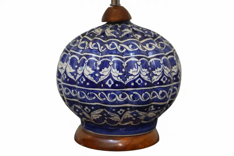 Handcrafted florescent ceramic table lamp 68cm