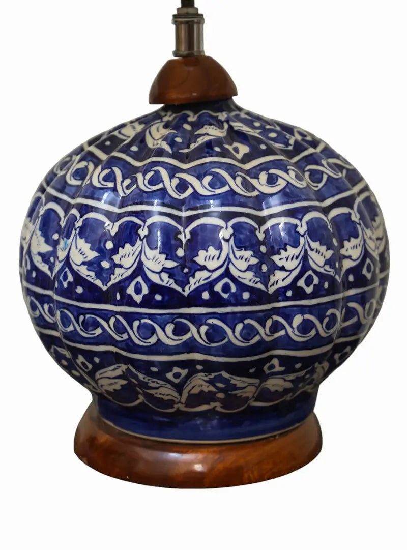 Handcrafted florescent ceramic table lamp 68cm