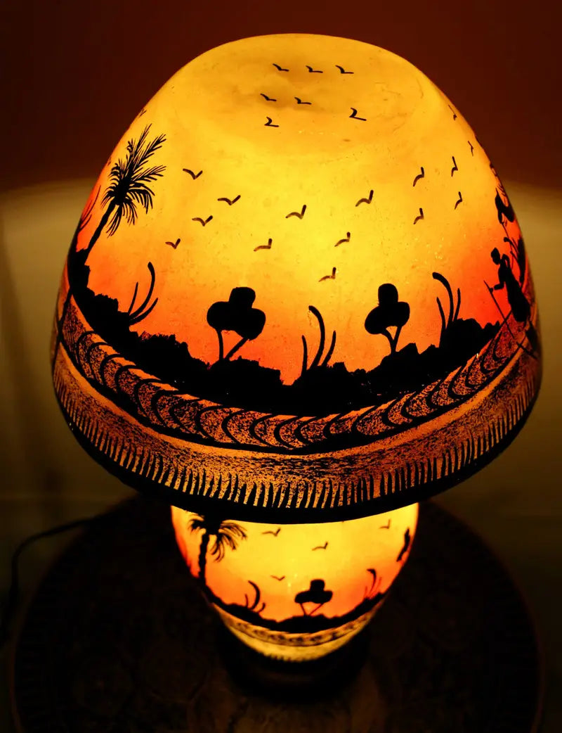 Unique Handpainted Camel Skin Lamp