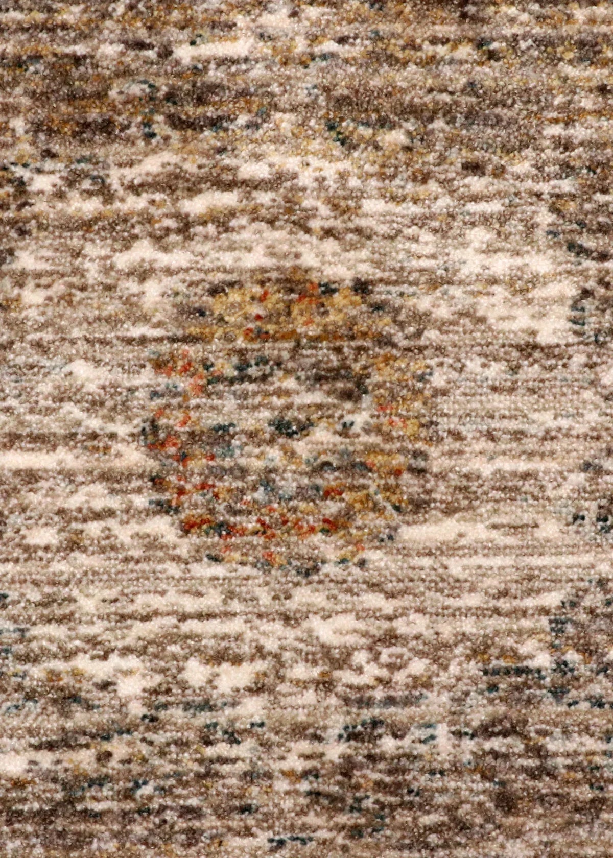Turkish Rustic Elegance Vintage Rug – Machine-Made | Jute Backing | Brown & Ivory