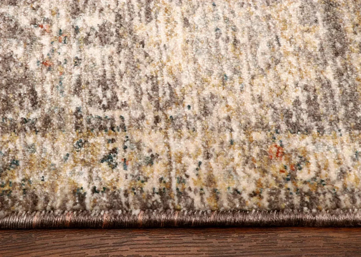 Turkish Rustic Elegance Vintage Rug – Machine-Made | Jute Backing | Brown & Ivory