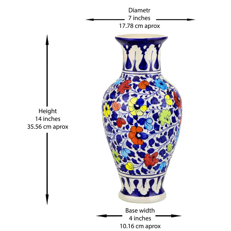 Bouquet Vase Handmade and Multicolor Handpainted Flower Vase 43 cm