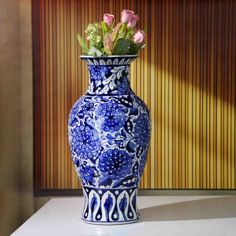 Handpainted Fine Art Exclusive Flower Vase for Large Bouquet 52 cm