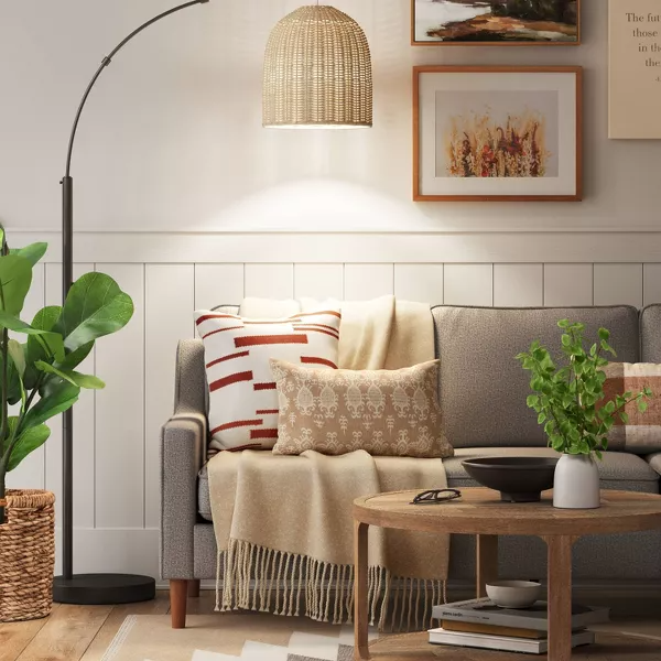 Addison Arc Floor Lamp with Natural
