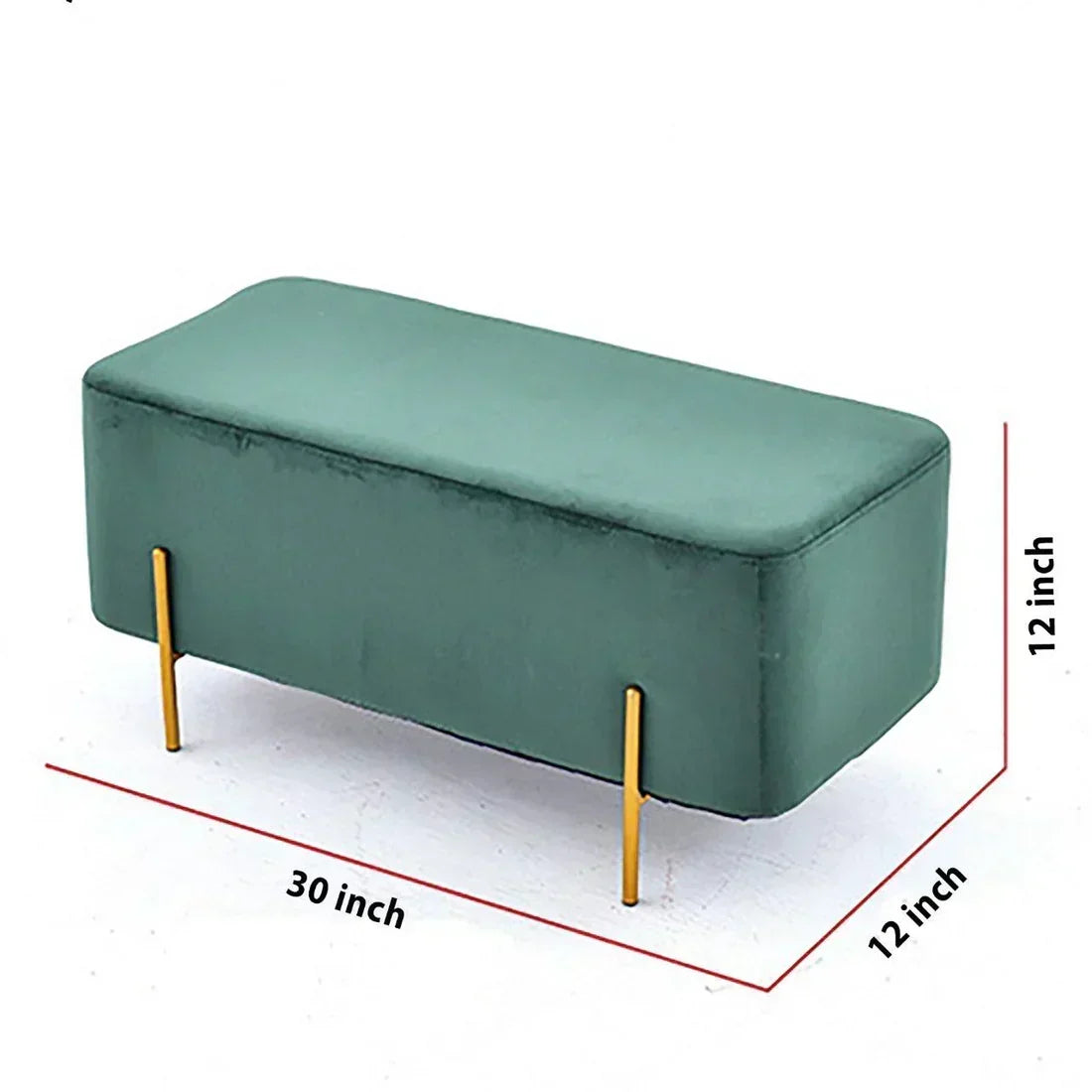 Wooden Stool 2 Seater with Steel Stand - 167