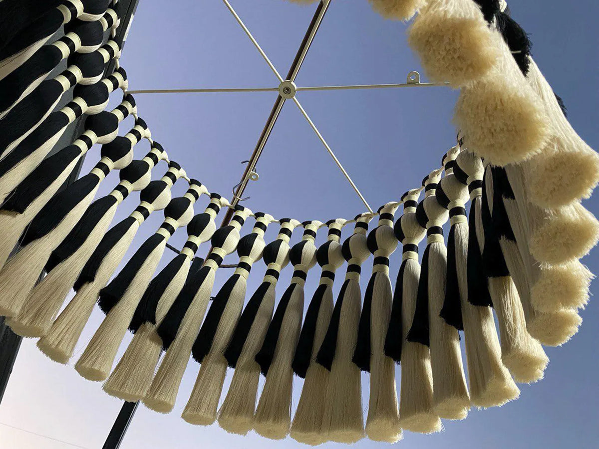 Black and White Modern Macrame
