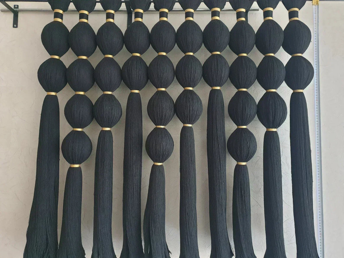 Luxe Boho Fiber Tassel Wall Hanging Handmade