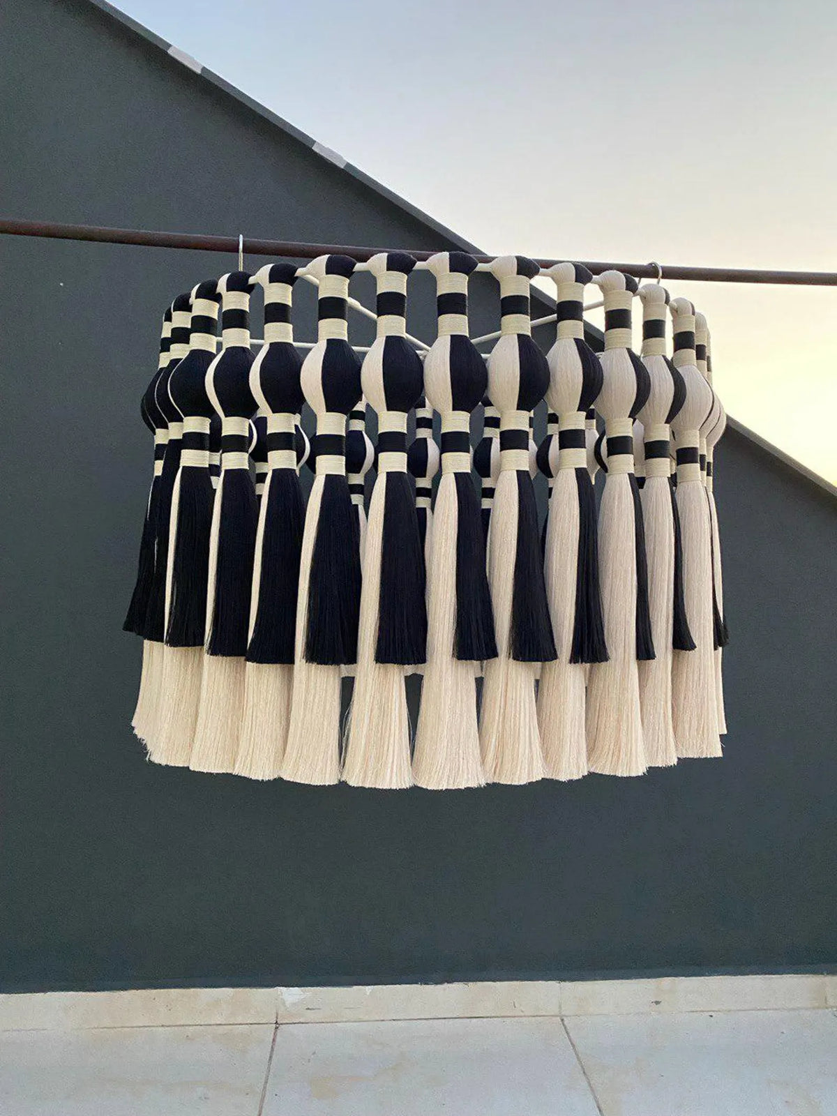 Black and White Modern Macrame