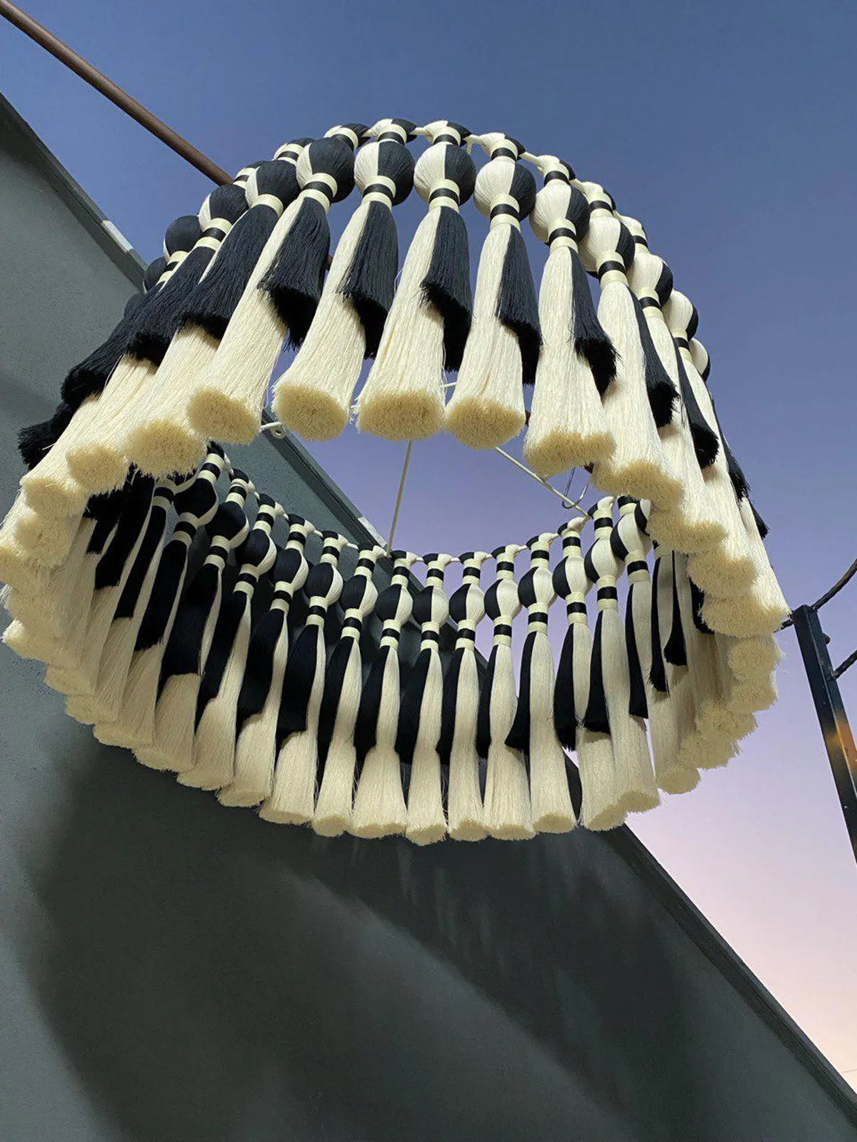 Black and White Modern Macrame