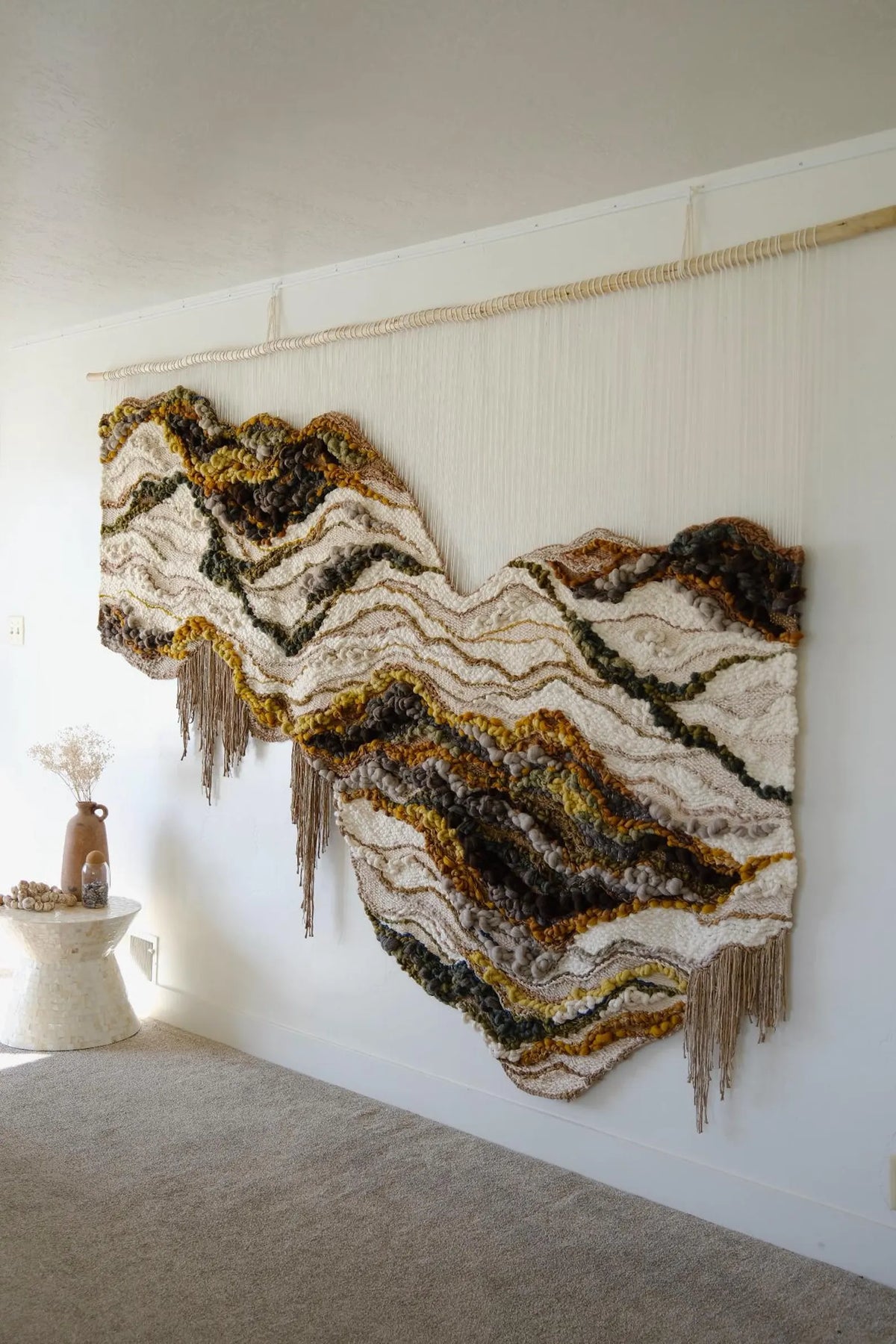 large woven wall art textile