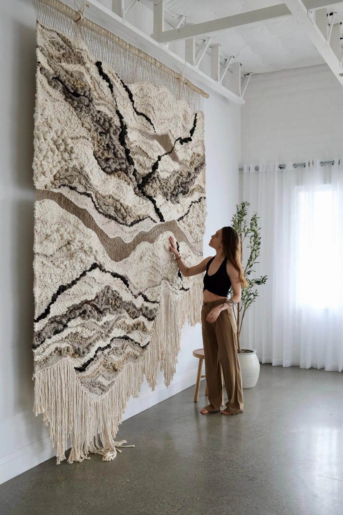 Wall hanging safari inspired handwoven wall hanging