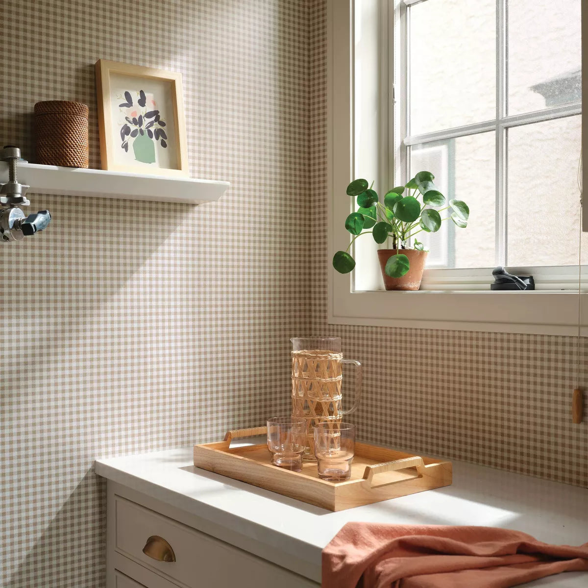 Taupe Peel and Stick Wallpaper - Threshold™