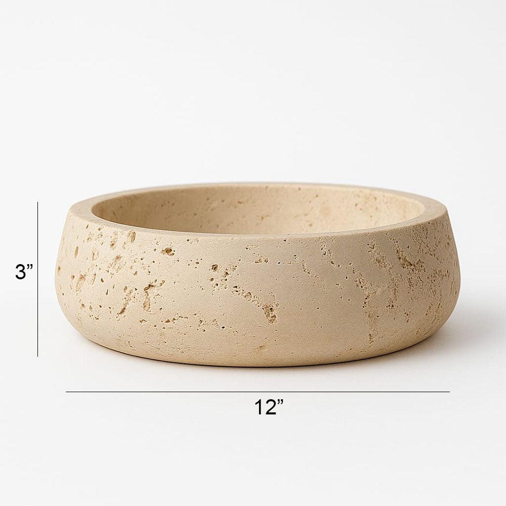 Beige ceramic bowl on a white background