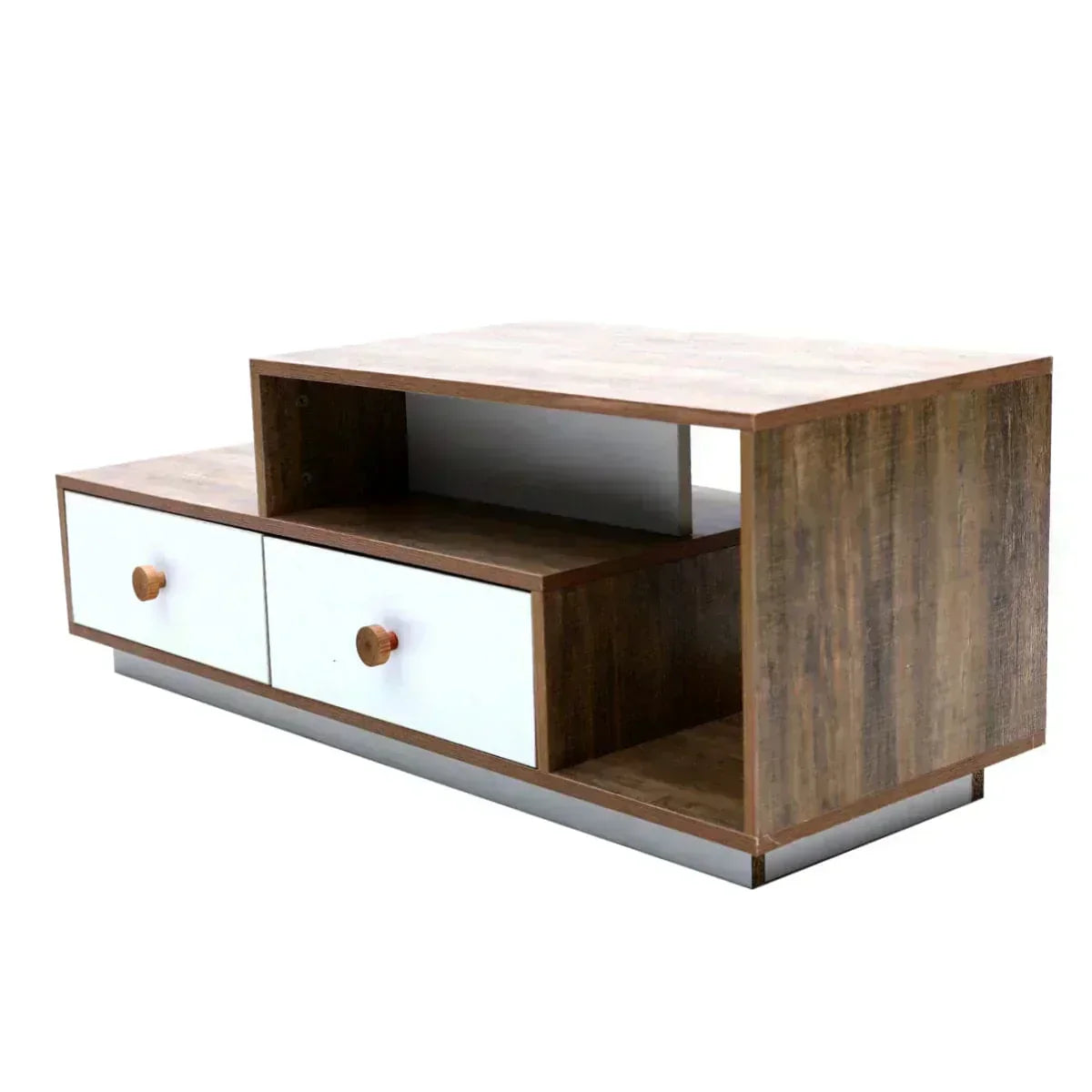 Compact laminate entertainment console for living room