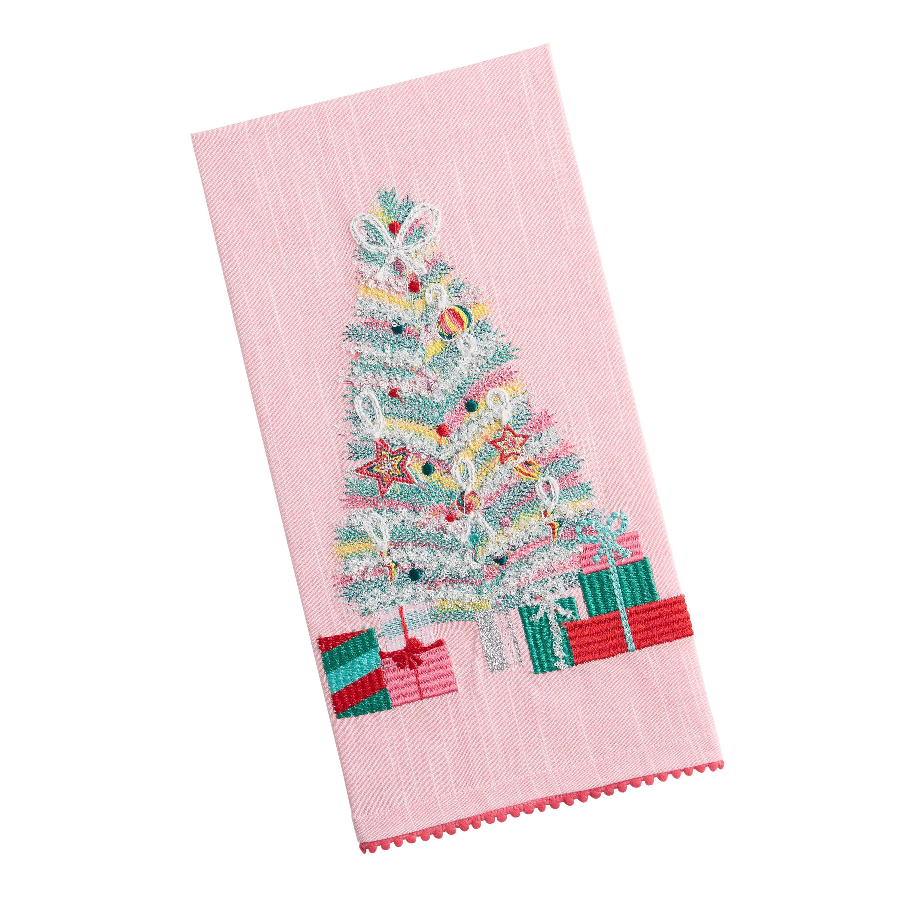 Pink Tinsel Christmas Tree