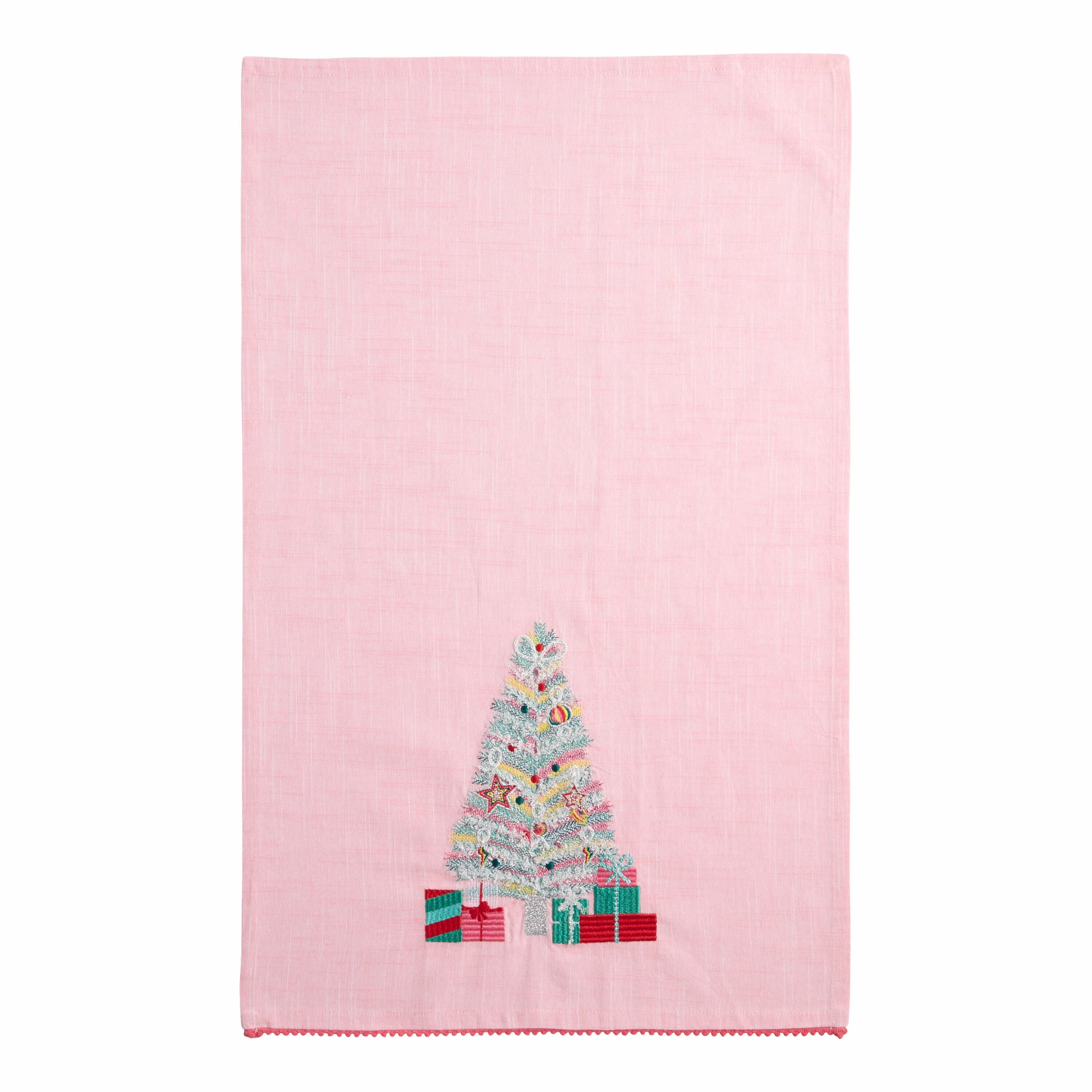 Pink Tinsel Christmas Tree