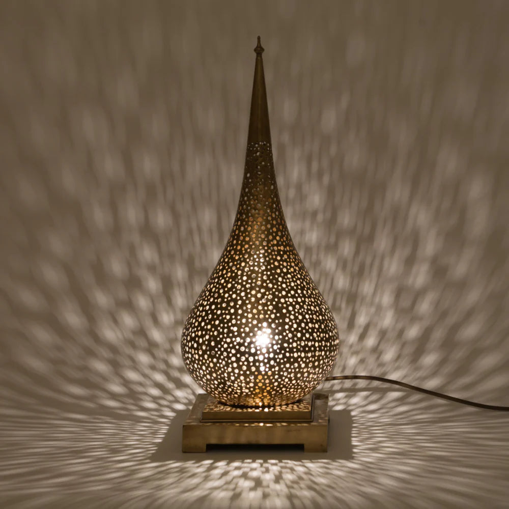 Handmade Moroccan Table Light – Copper Lantern Lamp for Floor or Table
