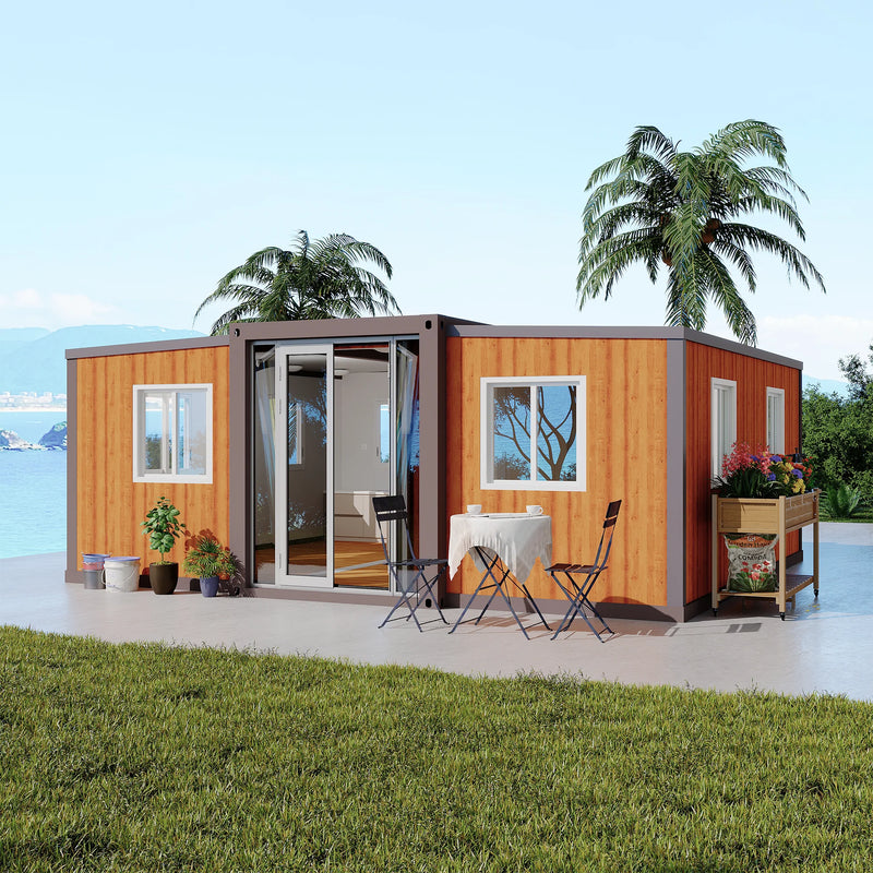 20ft Foldable 2-Bedroom Container Home — Expandable Modular Prefab House