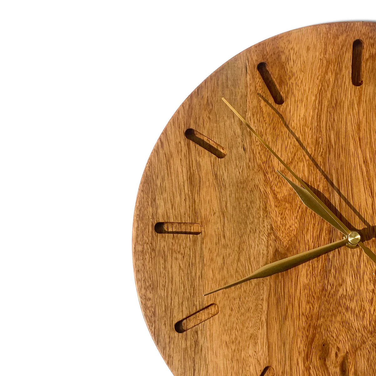 Classic Warmwood Wall Clock with 10.5-inch diameter, wooden frame, and black numerals on a neutral face. Ideal for rustic or traditional decor.