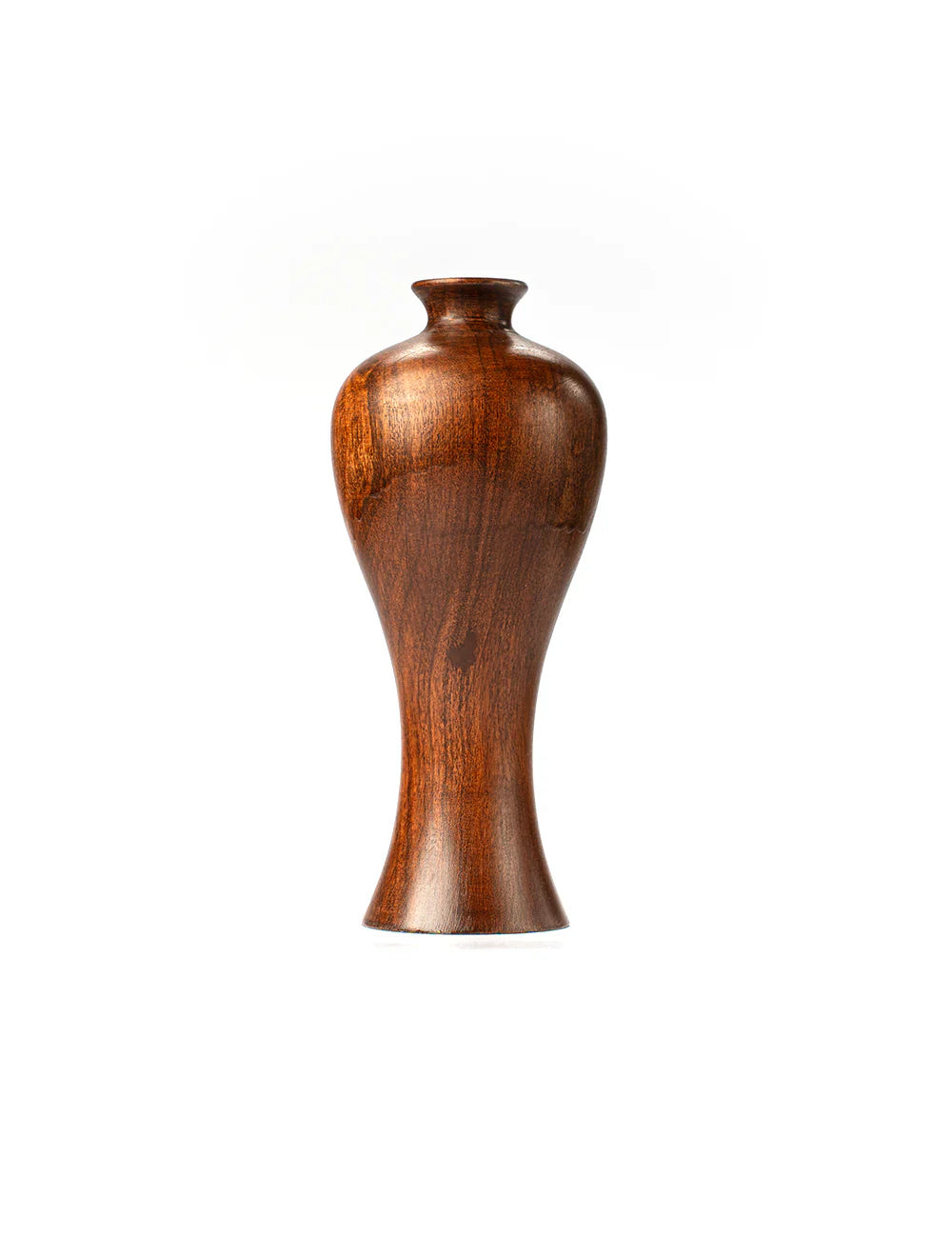 “Monoka Vase – 9-inch handcrafted Kikar wood vase with smooth finish and natural grain, perfect for dried flowers or modern rustic decor.”