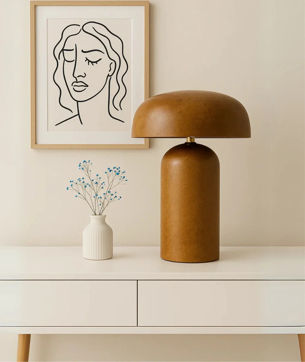 Mushroom Wooden Lamp