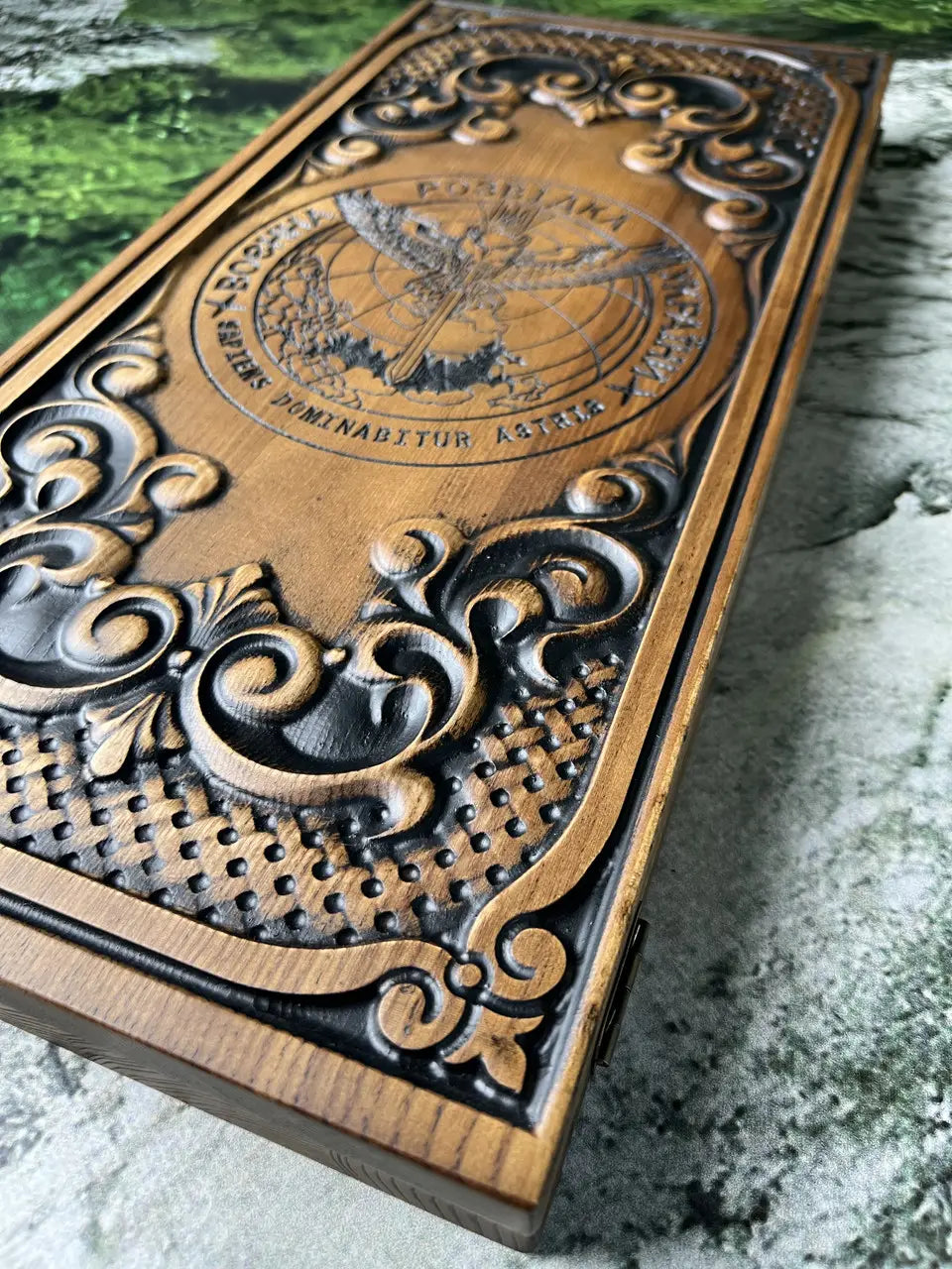 Patriotic Wooden Backgammon – Military Intelligence of Ukraine, Armed Forces Edition