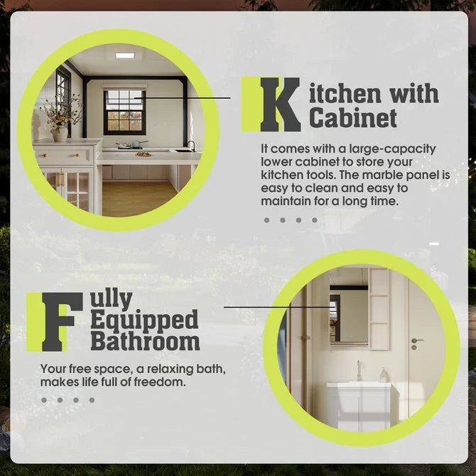 40ft Foldable 3-Bedroom Container House — Modular Prefab Home with Kitchen & Bath