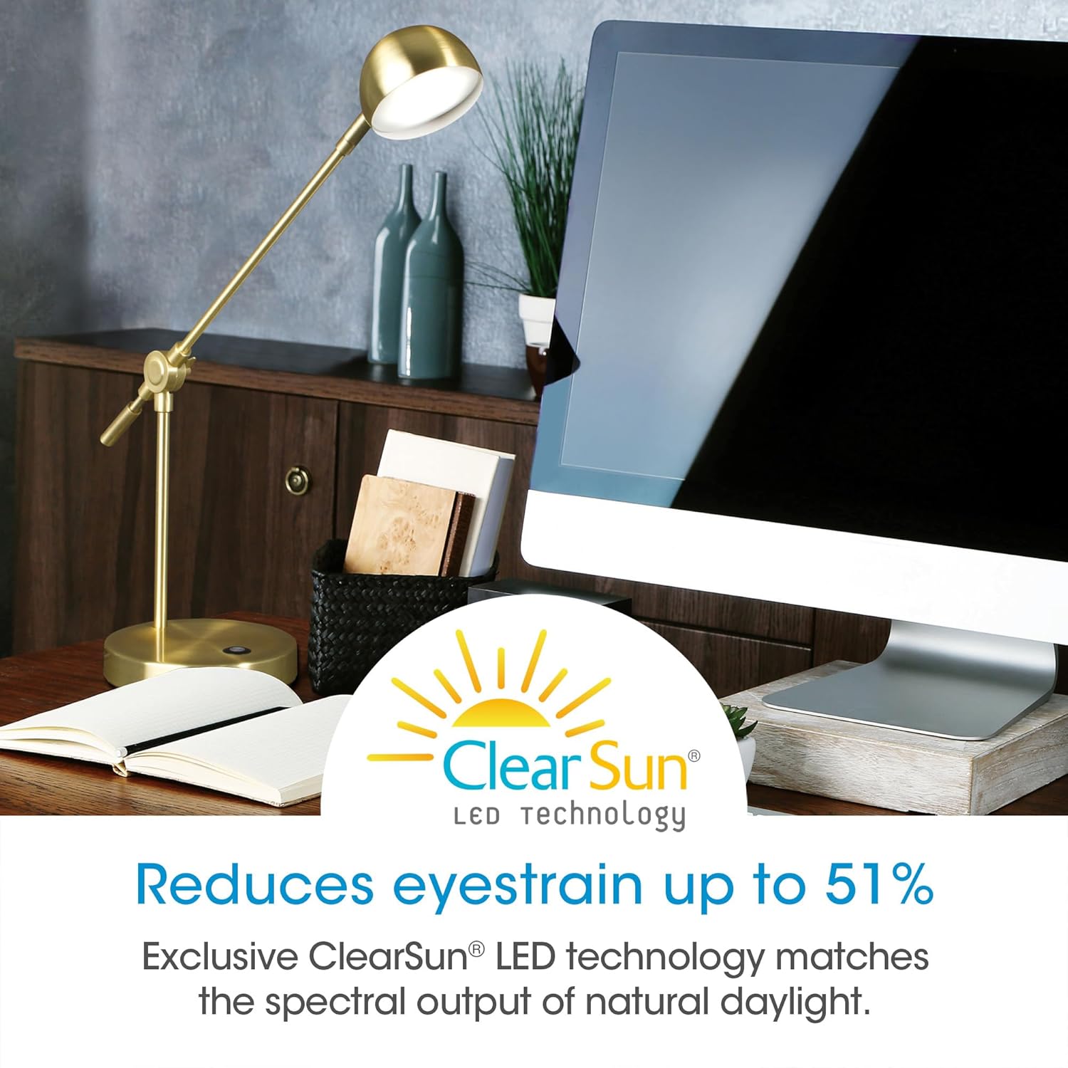 Direct LED Desk Lamp with USB Port - Modern, Adjustable, Desk Light