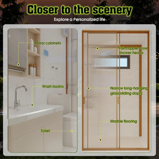 Modern 20ft Foldable Mobile Home with Full Kitchen & Bathroom