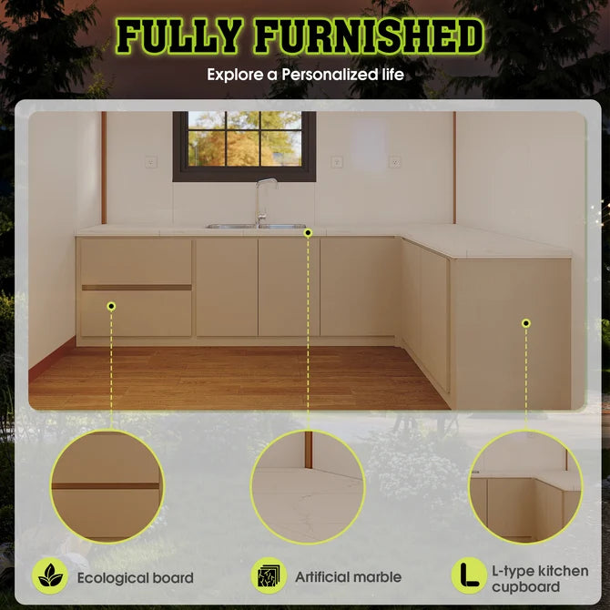 Modern 20ft 2-Bedroom Folding House — Portable Prefab Container Home