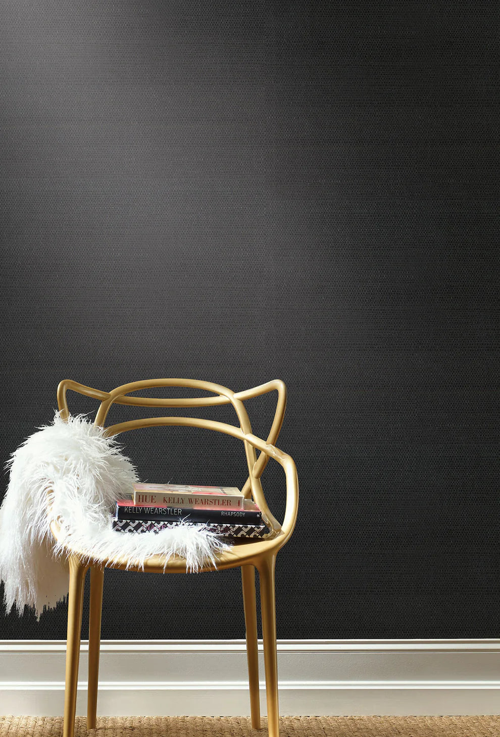 Grasscloth Wallpaper - Black