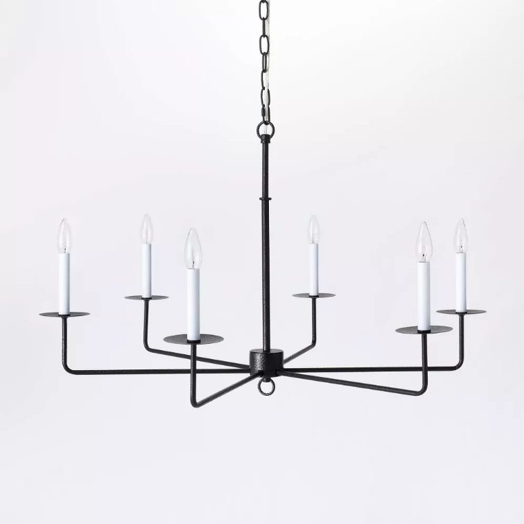 Metal Chandelier Black