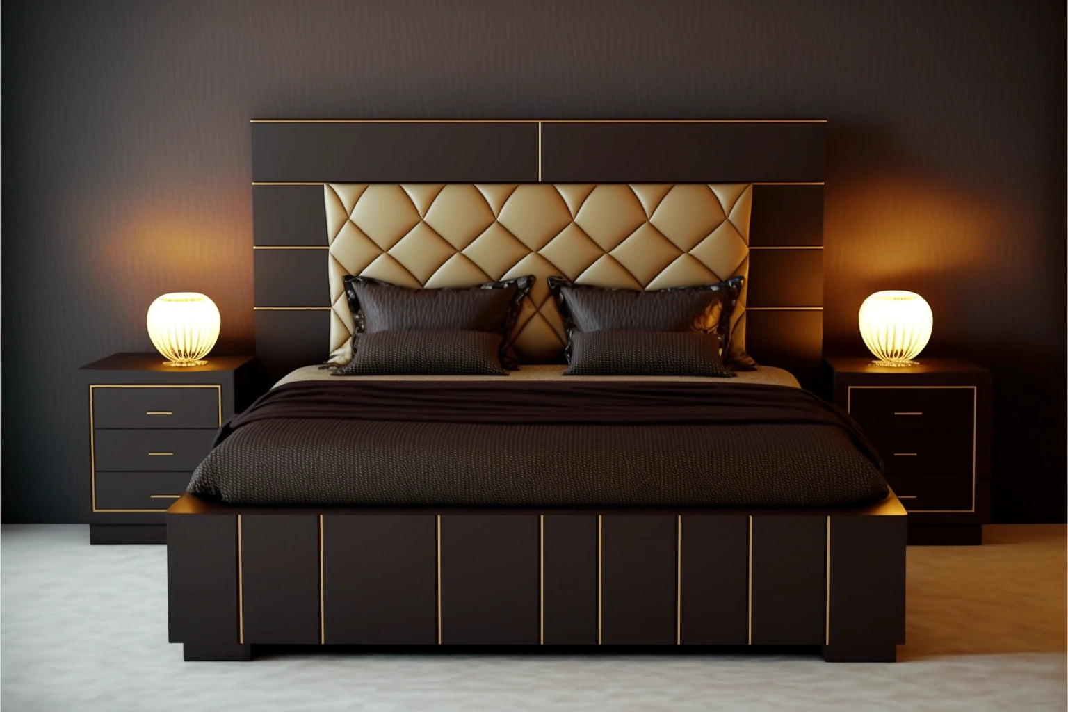 Tana Bedroom Set – Bold and Sophisticated Bed, Wardrobe & Dresser | Ennovanest