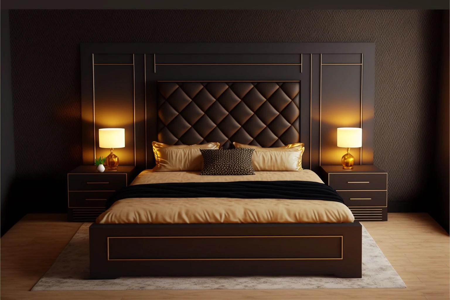 Rich Bedroom Set – Bold and Minimal Bed, Wardrobe & Dresser | Ennovanest