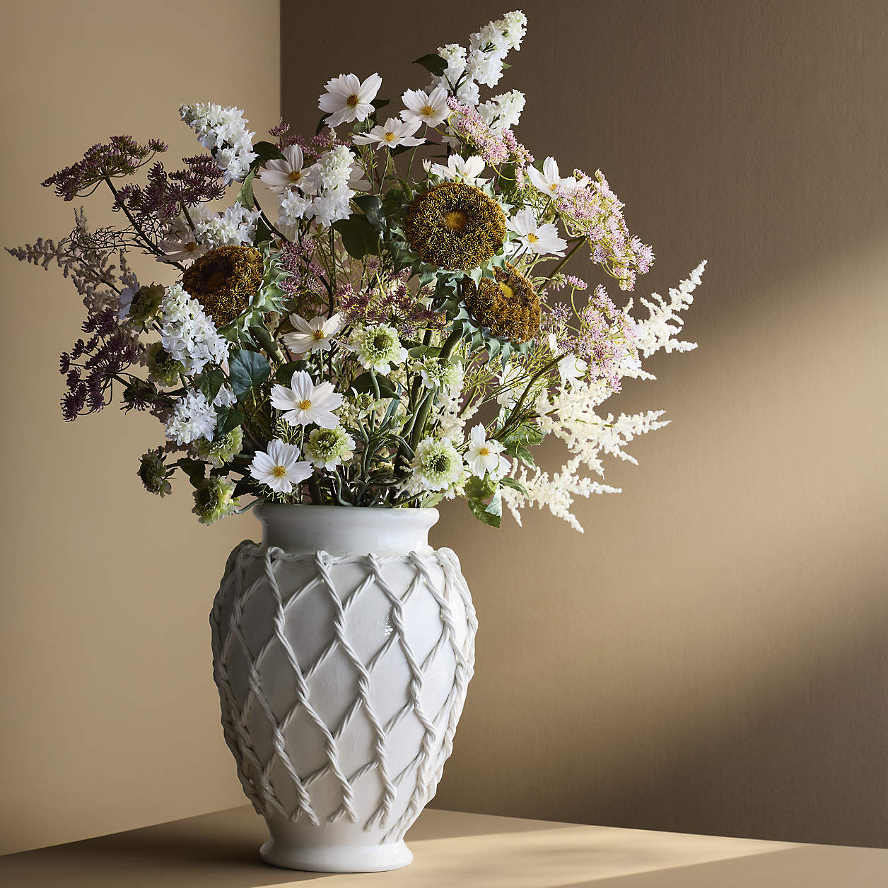 Faux White Lilac Spray
