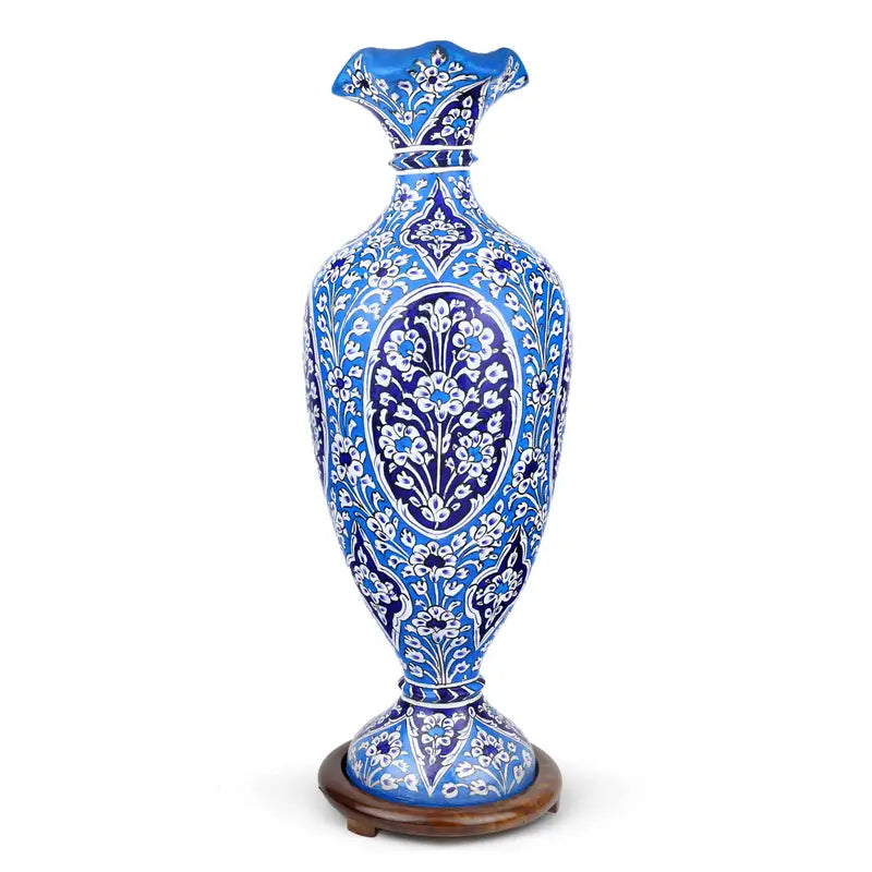 Illimunated Vase Camel Skin Floor Lamp