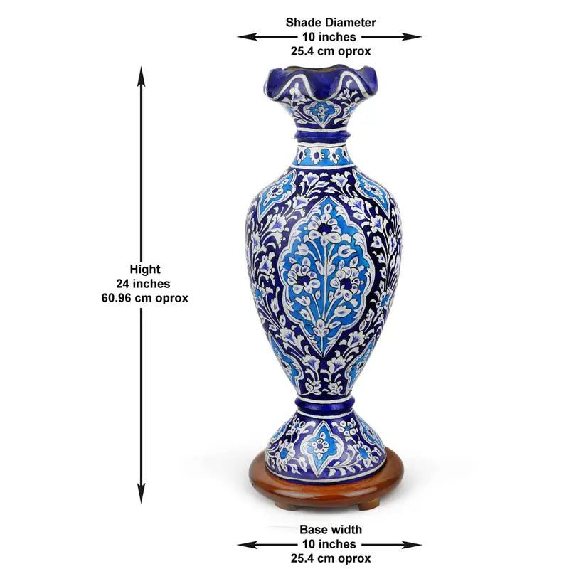 Illimunated Vase Camel Skin Ambiance Floor Lamp