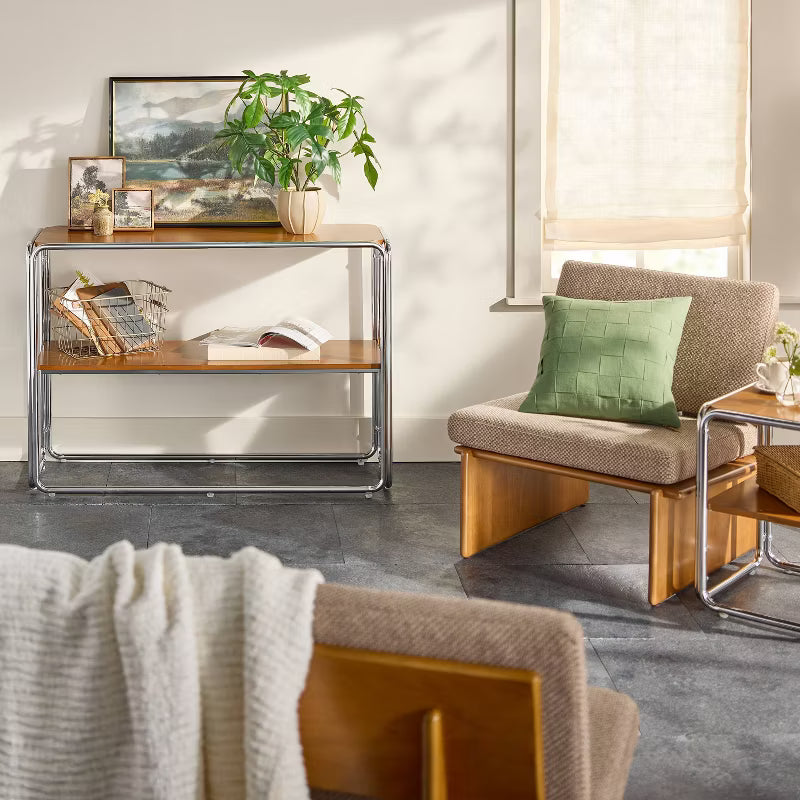 Green Basket Weave Square Throw Pillow