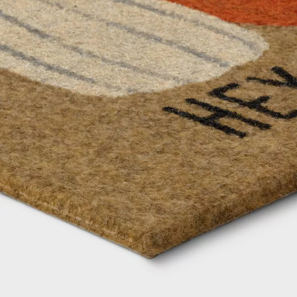 Faux Coir Doormat Orange