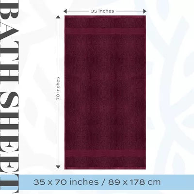 Wine Red Cotton Bath