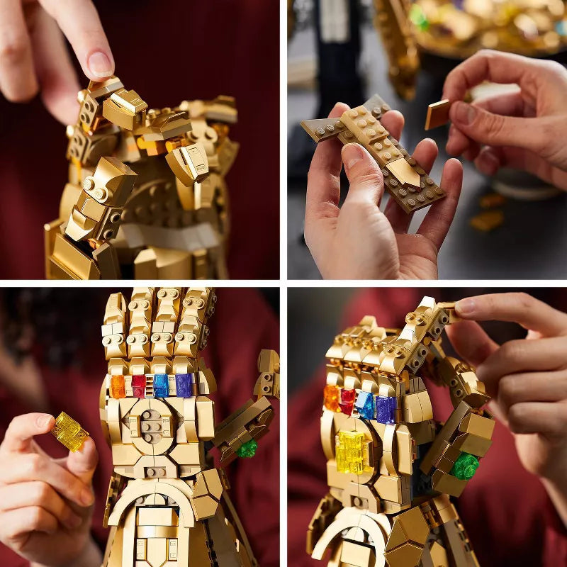 LEGO Marvel Infinity Gauntlet 76191 – Thanos Glove Collectible with Infinity Stones Display Model